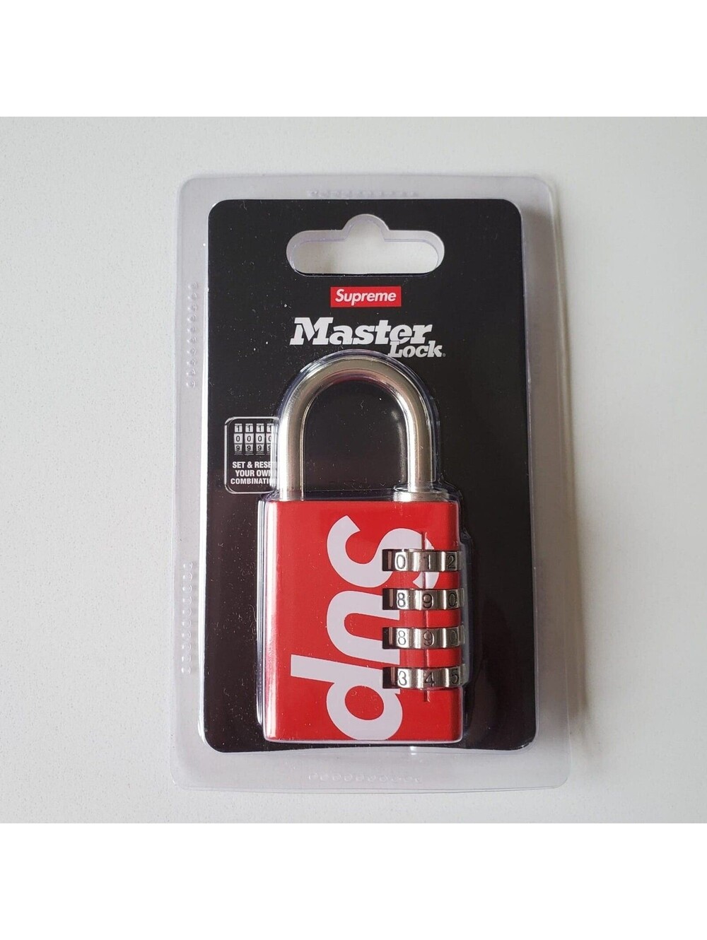Supreme x Master Lock Numeric Combination Lock Red
